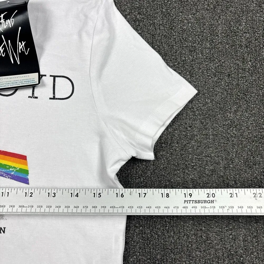 NEW Pink Floyd Shirt Womens Short Sleeve The Dark Side Moon Crop Size Medium - Picture 4 of 5